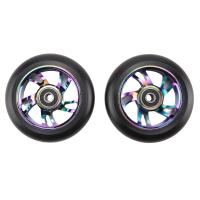 Ruedas de repuesto para patinete eléctrico, ruedas de Pu de 2 piezas y 100Mm con rodamiento para coches mecedoras, coches extremos y patinetes - details 0