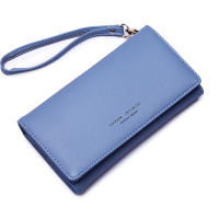 Cartera larga para mujer, bolso multifuncional de PU de 2 pliegues con correa para la muñeca extraíble para tarjeta de billete, teléfono inteligente - details 2