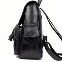 Bolso de cuero PU suave para mujer, mochila de viaje para mujer, dirección de la cabeza al azar - details 4