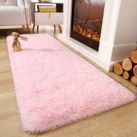 Alfombra Rosa Suave Para Sala De Estar, Dormitorio, alfombrillas De Felpa Rosa Y Peludas, 1 Pieza - details 5