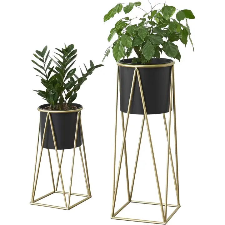 Soporte de Metal para Plantas 2 Piezas de 70 cm x 25 cm y 46,5 cm x 21,5 cm - 1
