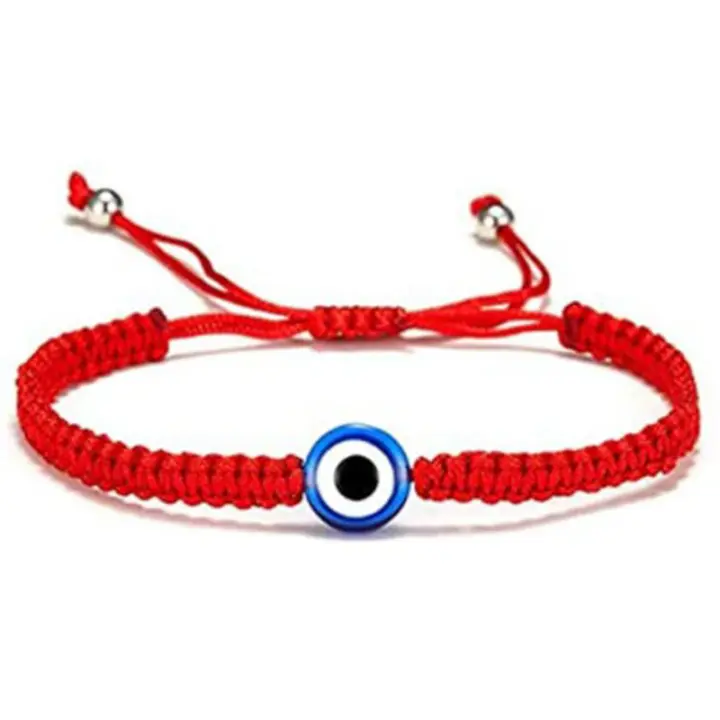 Tirador Ajustable Trenzado Cuerda De Mano Palma Ojos Hecho A Mano Siete Secciones Nudo Plano Cuerda Roja Pulsera - 1