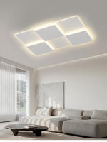 LEFAN-Luz LED de techo minimalista para sala de estar, lámpara principal de 50CM con rejilla blanca para dormitorio, moderna y minimalista - details 5
