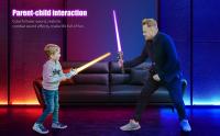 Espada iluminada extensible para niños, sable de luz de 7 colores, juguete con sonido FX (sensible al Movimiento) para Galaxy War Fighters y Warriors - details 3