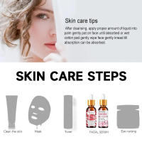 Conjuntos de Cuidado de la Piel de Sakura Suero de Rosa, Toner, Limpiador Facial, Crema de Protección Solar, Hidratación, Levantamiento, Esencia de Líneas Finas - details 3