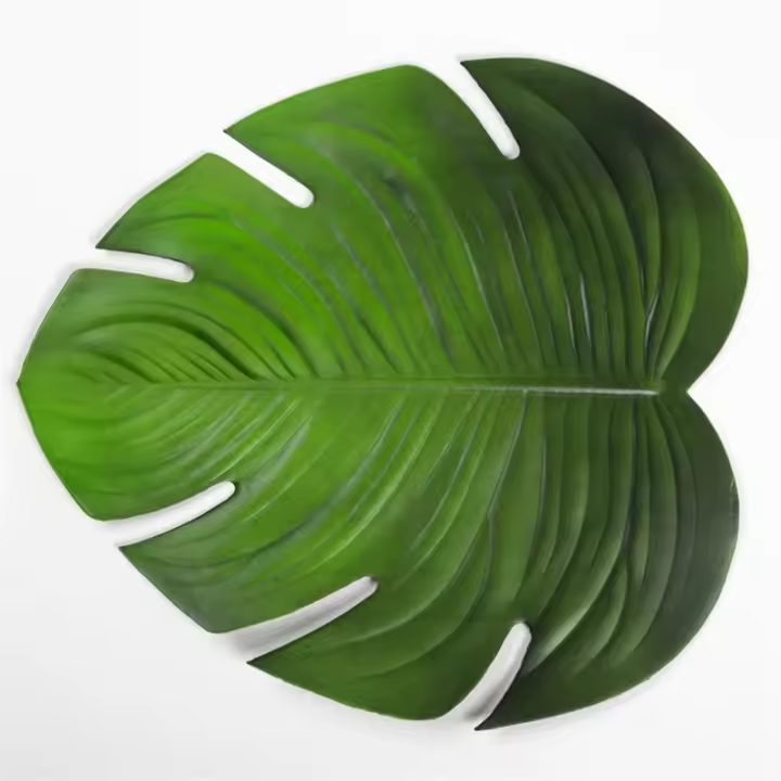 4 ropa de cama de hoja de tortuga decoración de fiesta de boda tropical verde - 1