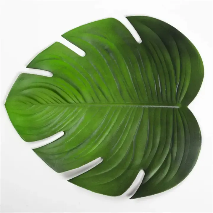 4 ropa de cama de hoja de tortuga decoración de fiesta de boda tropical verde - 1