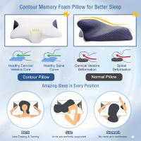 Almohada de Cuello Cervical para Dormir, Almohada Ortopédica Ergonómica de Soporte para el Cuello para Personas que Duermen de Lado, Espalda y Estómago con Funda Transpirable - 1 pieza - details 3