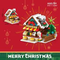 Casa de Pan Dulce de Navidad Carrito de Alce Bloques de Construcción Regalos de Fiesta de Año Nuevo - details 7