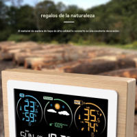 Reloj Meteorológico Multifuncional Pantalla de Colores Medidor de Temperatura y Humedad Interior y Exterior Despertador Electrónico de Predicción del Tiempo - details 7