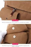 Bolso de mensajero de lona para hombre, bandolera Unisex, bolso de hombro para viaje, trabajo, universidad, Vintage, maletín - details 10