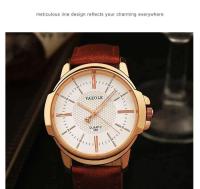 Reloj de Cuarzo Premium para Hombres YAZOLE Nuevo Reloj de Vestir de Cuero - details 17