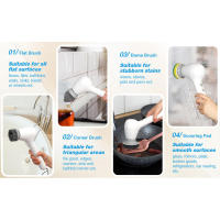 Cuchillo de limpieza eléctrico con dispensador automático de detergente para limpieza del hogar, baño, etc. - details 1