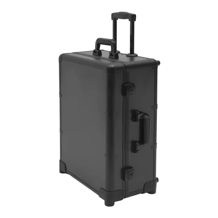 Estuche de maquillaje enrollable de 22 ", organizador de viaje con 8 piezas, 5W, bombillas LED, 3 tipos de Color y espejo negro, 12V - 1