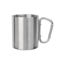 Taza de acero inoxidable de 220/300ml, gancho de mosquetón, mango portátil para caminata, taza para acampar, viaje, multifuncional, para acampar al aire libre, 1 Uds. - details 12