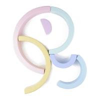 Juguete de madera Montessori para niños, bloques de construcción de arcoíris, juego de equilibrio de apilado creativo - details 13