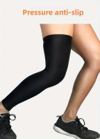 Manga de Compresión de Rodilla de Alta Elasticidad - Transpirable, Absorbe la Humedad, Almohadilla Deportiva para Correr, Ciclismo y Baloncesto - Protección Solar, Pide una Talla Más Grande - details 10