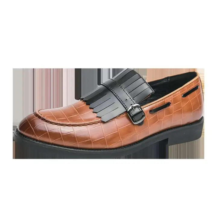 Formal para hombre en talla grande 38-48/6,5-14 con estampado de cocodrilo, cuero informal de negocios para hombre de alta calidad y a la moda - 1