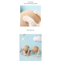 Cratchers para gatos, juguetes de bolas de Sisal y madera, triángulo estable, cosas para interiores, rascador resistente, soporte para rascar fresco, girar - details 4