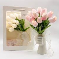Lámpara LED de noche de tulipán, lámpara de mesa de flores artificiales, ramo de flores simuladas, ramo decorativo - details 10