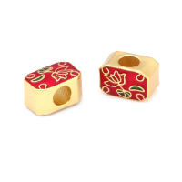 Pulseras de Brass Dorado Mate 4PCS Grande Agujero Abalorios para Hacer Joyas DIY - details 46