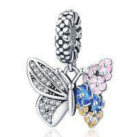 Cuelga de Plata de Cobre con Encanto de Mariposa Dragón Volador Abejas Búho - details 3