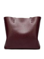 Bolso de cuero encerado para mujer, bolsa de hombro con doble correa, sencillo, para compras, 2022 - details 2