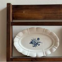 Plato de Cena Cerámico Vintage Ahunderjiaz Estampado de Flor Francesa Vajilla de Mesa Occidental - details 6