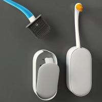 Cepillo de baño con forma de ganso montado en la pared, cepillo de baño colgante divertido blanco, cepillo recargable de silicona, Herramientas de limpieza de esquina para Baño - details 2