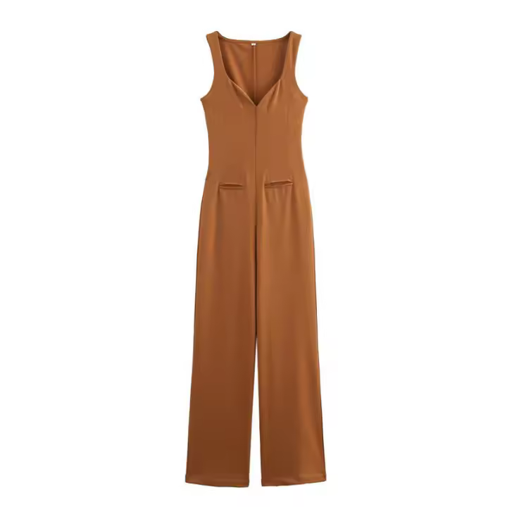 OUWU-Nueva ropa de mujer estilo europeo americano mono largo sencillo y cómodo moderno y versátil - 1