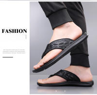 Chanclas de hombre de verano de cuero con patrón de cocodrilo de moda transpirable pellizco sandalias casual tendencia zapatos de playa Q1576 - details 14