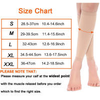 Calcetines deportivos de compresión sin pies para férula, venas varicosas, linfedema, correr, ciclismo, Mangas de soporte de pantorrilla, 1 par - details 14