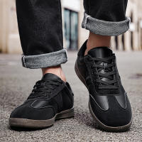 Zapatos informales de suela blanda para hombre, tablero de fondo plano, tendencia de moda de entrenamiento alemán, otoño, nuevo - details 3