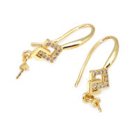 Latón color oro de 18 quilates, compatible con cuentas de medio agujero con ganchos de medio pasador para pendientes, joyería de alta calidad, accesorios para manualidades. - details 36