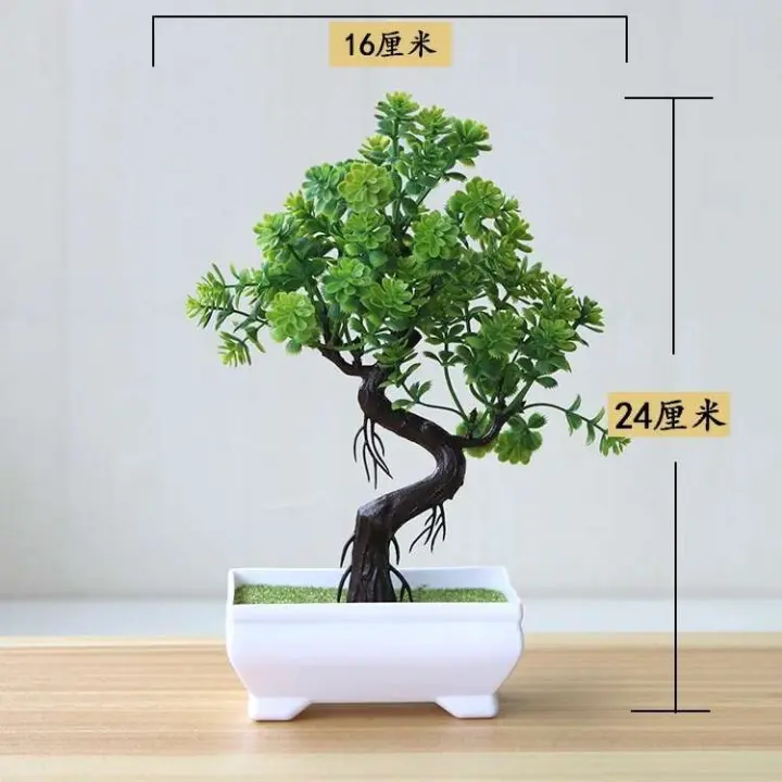 Bonsái Artificial, árbol pequeño, plantas de simulación, mesa, adornos en maceta, ración para el hogar, Hotel, jardín, 1 ud. - 1