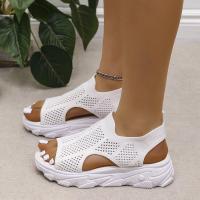 Nuevas Sandalias Casuales para Mujer 2025 con Cordones, Punta Abierta, Suela Gruesa y Tejido Flyknit, Talla Grande 43 - details 3