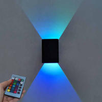 Lámpara de pared LED Telecontrol, lámpara de pared interior moderna de 3W, luces coloridas de montaje en pared para sala de estar, pasillo y dormitorio - details 1