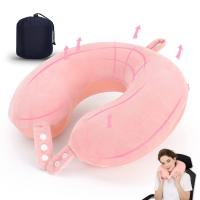 Almohada de viaje en forma de U Almohada de cuello de espuma viscoelástica de rebote lento - details 1