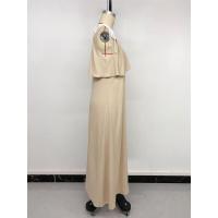 Vestido de color sólido nuevo 2025 con tirantes decorativos y borde largo con volantes para vacaciones de ocio transfronterizas europeas y americanas - details 13