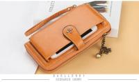 Billeteras largas de piel sintética para mujer, Cartera de marca de alta calidad, monedero clásico con cremallera, a la moda, n - details 10