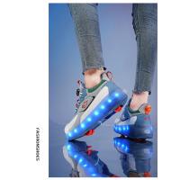 Zapatos De Patinaje Para Niños Y Niñas Con Rodillos Lanterneros Transpirables Tallas Ajustables Para Interior Y Exterior - details 19