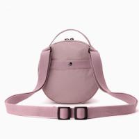 Bolsa de almacenamiento de nailon para teléfono móvil, bolso redondo pequeño informal de gran capacidad, Color sólido, estilo coreano, bolso de hombro individual para estudiantes - details 4