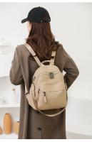 Mochila pequeña de moda para mujer, Mochila De Cuero Negro marrón simple, mini mochila de viaje informal para teléfono, regalos para niñas - details 16