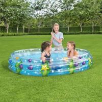 Tubo de Baño Móvil Circular de 152cm x 30cm Equipado con Anillos de Piscina Transparente - details 6