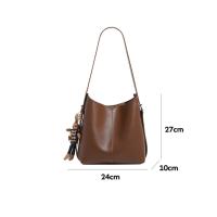Bolso de cubo de cuero suave para mujer, nicho de sentido Premium, nuevo temperamento, bolso de mensajero simple de gran capacidad - details 0