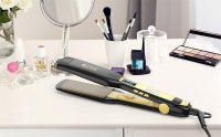Plancha de pelo profesional KIPOZI, plancha plana de titanio con pantalla LCD Digital, rizador de calentamiento instantáneo de doble voltaje, regalo - details 11