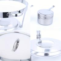 Juego de calentador de Buffet de platos de frotamiento de acero inoxidable de 4L, Ideal para restaurante, Hotel y uso comercial de cocina - details 5