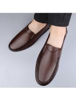 Zapatos Casuales de Cuero para Hombres Primavera-Verano 2025 Cómodos, de Primera Calidad, Perforados con Agujeros, Estilo Casual para Mediana Edad - details 6