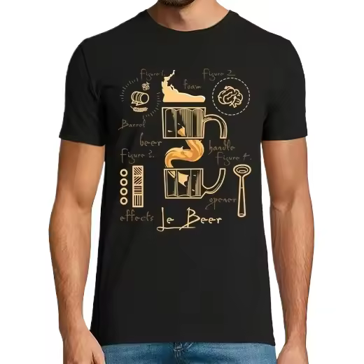 Anatomía De La Cerveza Dibujos Da Vinci Humor Alcohol Cerveza Camisetas CERVEZA,Pack Regalo Camiseta Personalizada - 1