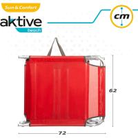 Plegable con Parasol Gris, Antivuelco, Reclinable 3 Posiciones, Material: Acero y textileno, Medidas: 193x53x30cm, Peso máx. soportado 110Kg, Tumbonas Plegables (62288) - details 20